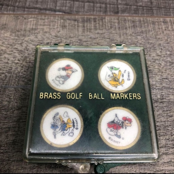 Disney Games Disney Character Vintage Brass Golf Ball Markers